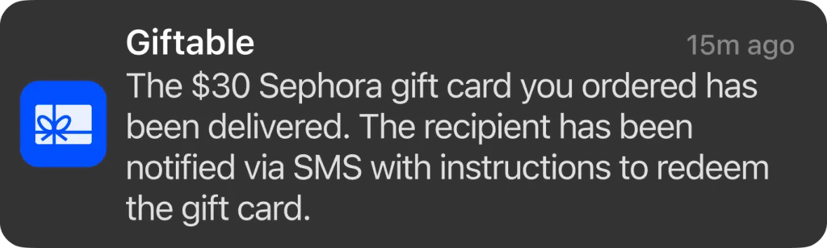 Giftable: Send joy with digital gift cards